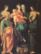 The Virgin and Child with Four Saints and the Good Thief with (mk05) Jacopo Pontormo
